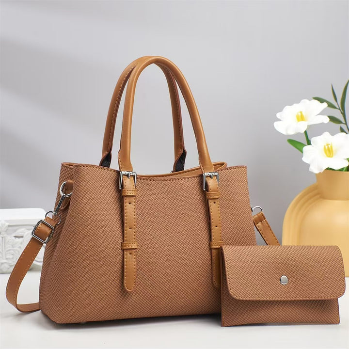 Damen stilvolle Handtasche mit abnehmbarer Clutch Nord Taschen