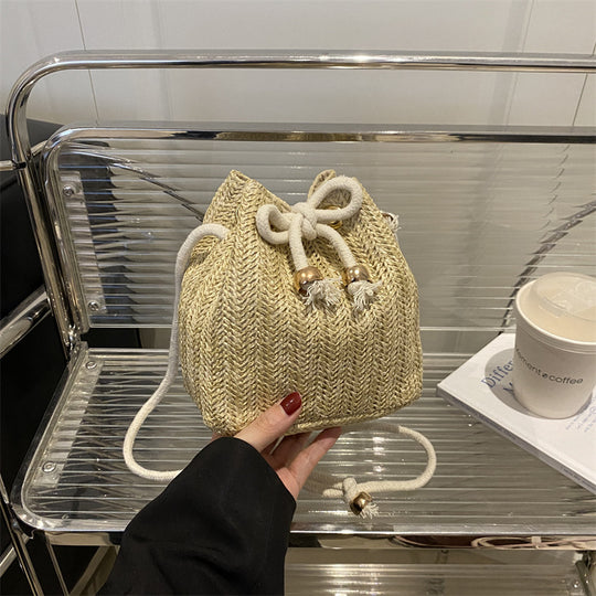Damen Strukturierten Beuteltasche mit elegantem Kordelzug Nord Taschen