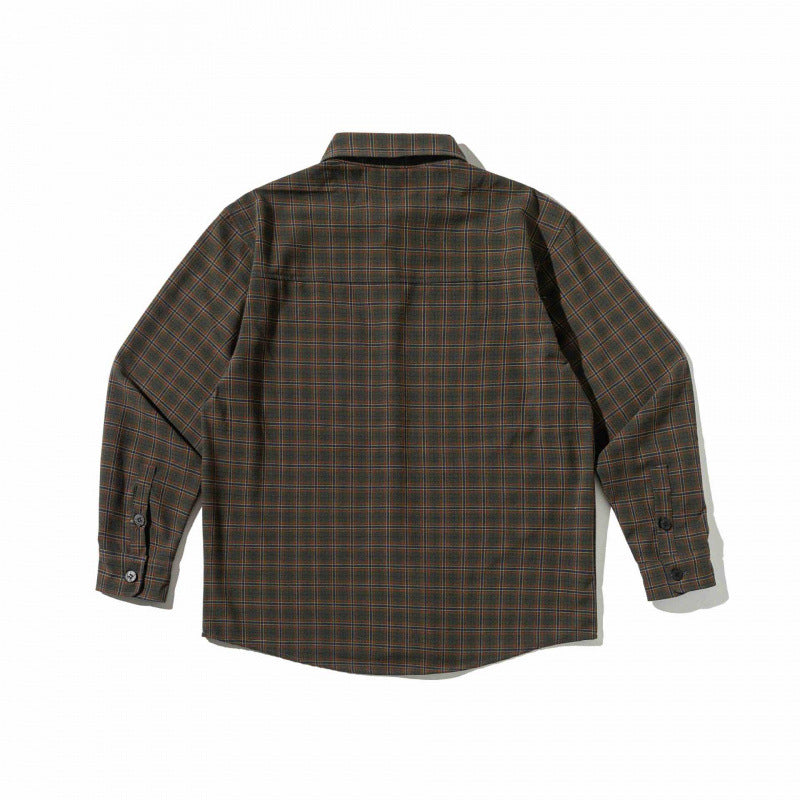 Unisex Kastenförmiges kariertes Overshirt aus Baumwollmischung mit Brusttasche Nord Taschen