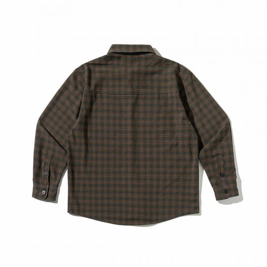 Unisex Kastenförmiges kariertes Overshirt aus Baumwollmischung mit Brusttasche Nord Taschen