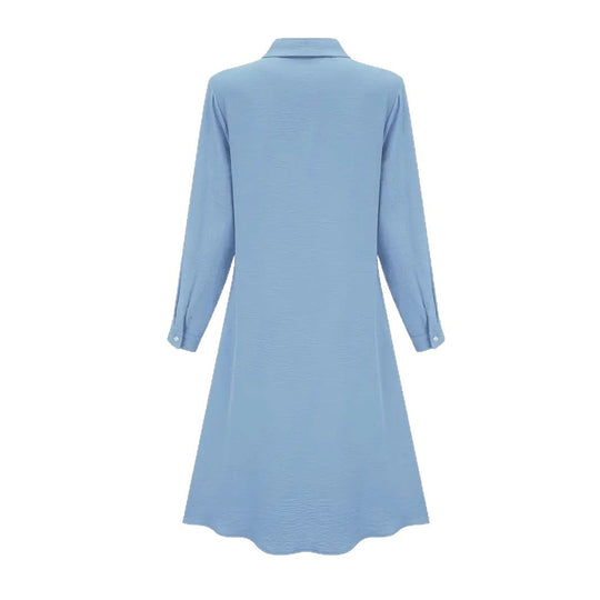 Damen Hemdblusenkleid mit praktischen Taschen und elegantem Schnitt