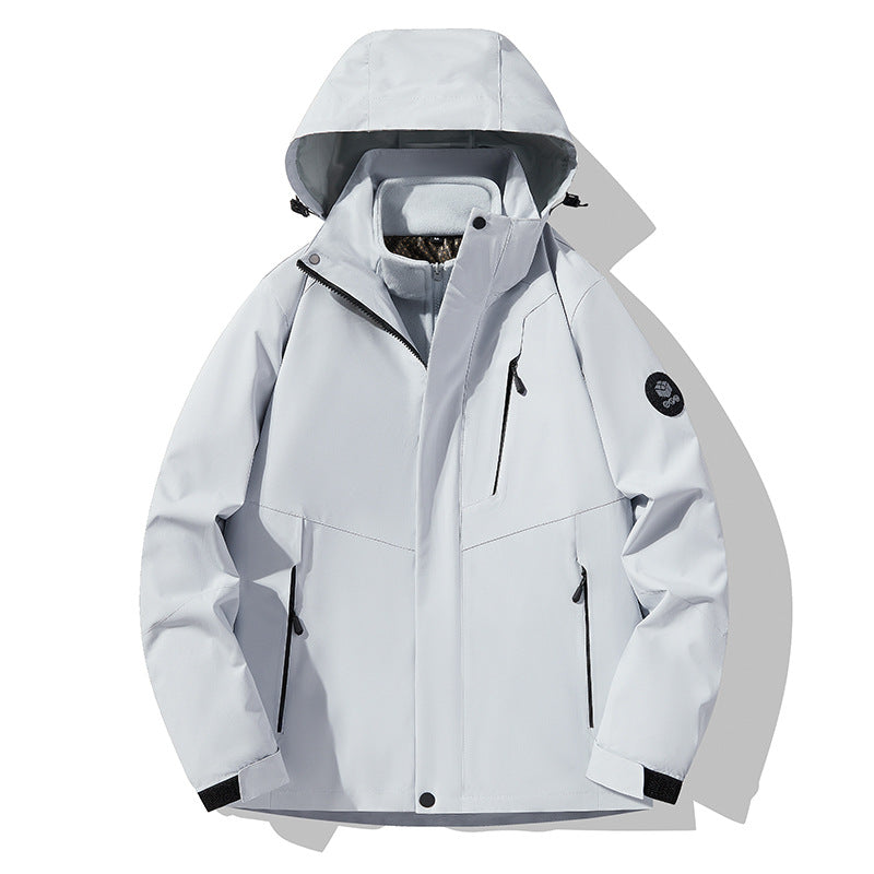 Herren Dreifach kombinierbare Funktionsjacke mit abnehmbarer Steppweste Nord Taschen