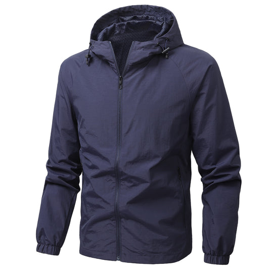Herren Leichte Kapuzen-Übergangsjacke mit wind- und wasserabweisendem Funktionsmaterial Nord Taschen