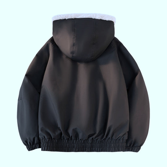Herren Kapuzen-Bomberjacke mit Teddyfutter, wasserabweisender Außenhülle und Utility-Taschen Nord Taschen