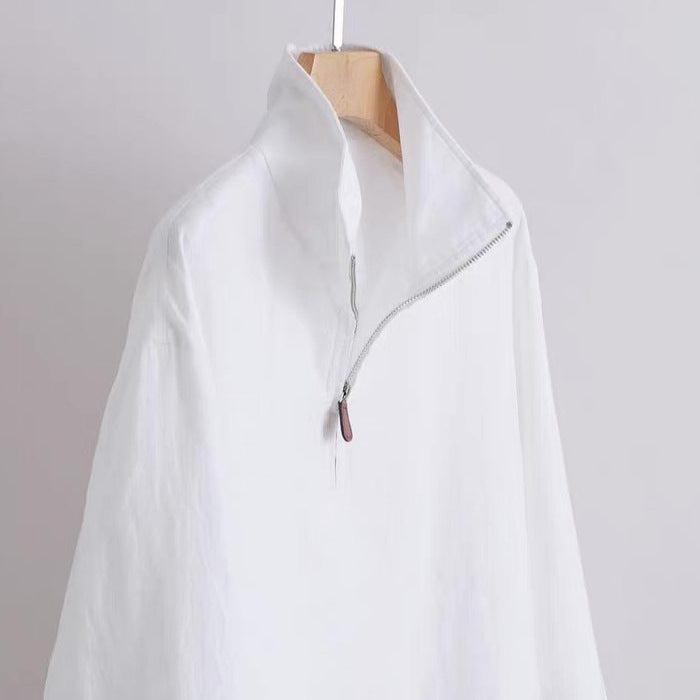 Unisex leichter Kurzzip-Anorak mit Stehkragen Nord Taschen