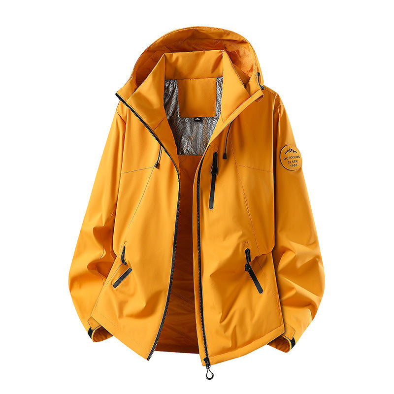 Herren Wasserabweisende Softshelljacke mit Kapuze und Reißverschlusstaschen Nord Taschen