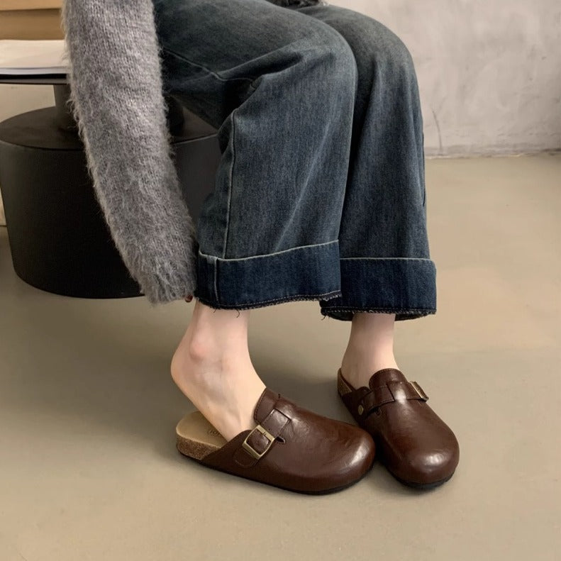 Damen Clogs mit bequemem Fußbett und modischen Schnallenverzierungen Nord Taschen