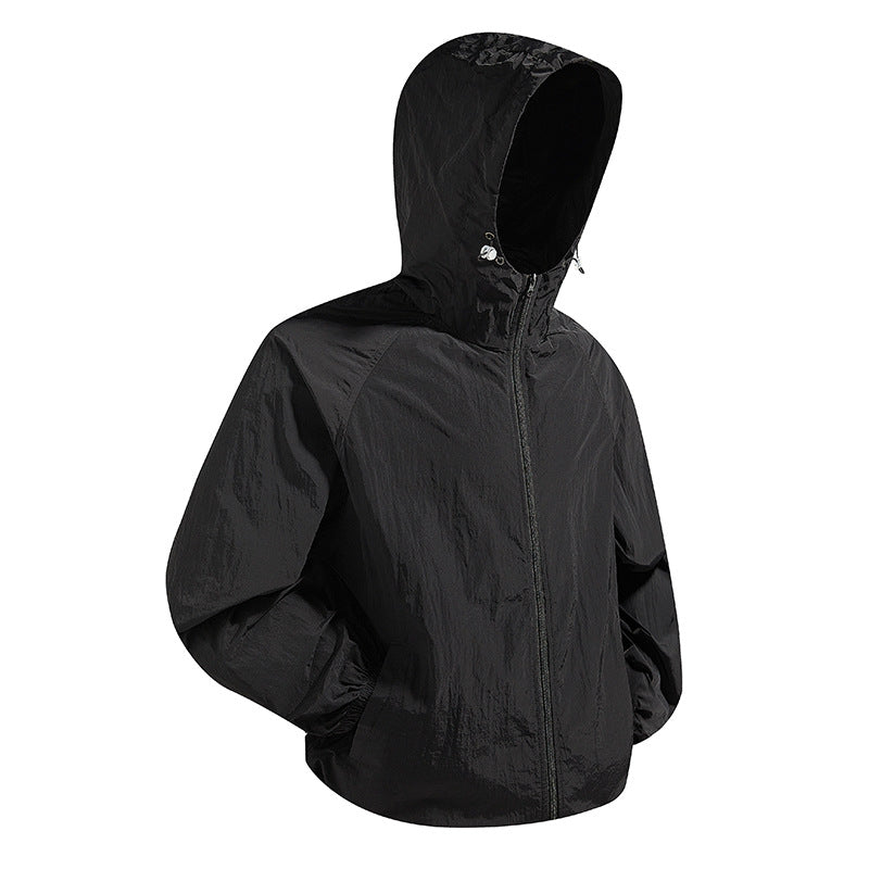 Unisex Leichte packbare Kapuzen‑Windjacke mit wasserabweisender Ripstop‑Hülle und verstellbarer Kapuze Nord Taschen
