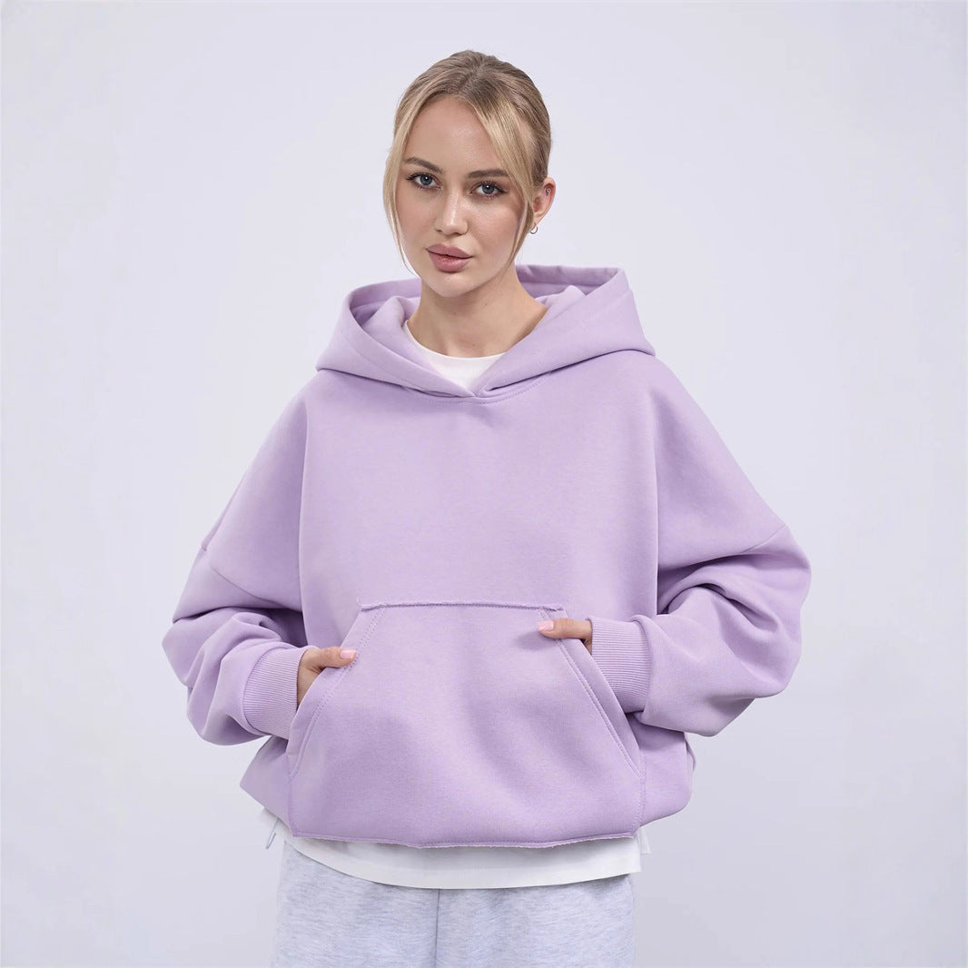 Damen lässiger Oversize-Hoodie mit Kängurutasche und weichem Innenfutter - Vittorelli