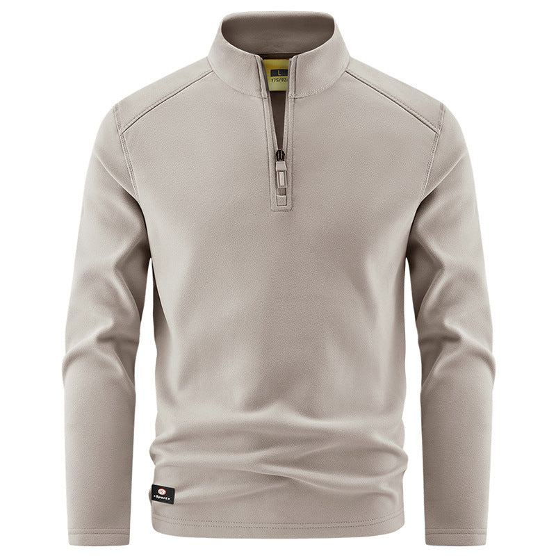 Herren Thermo‑Fleecepullover mit kurzem Reißverschluss und Stehkragen Nord Taschen