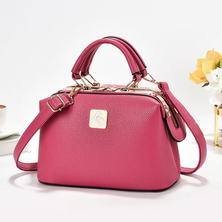Damen elegante Handtasche mit strukturiertem Leder Nord Taschen