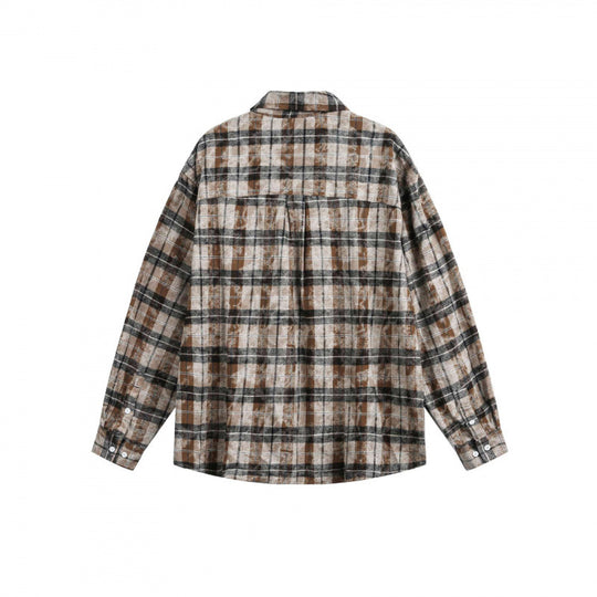 Unisex Lockere Karo-Hemdjacke im Overshirt-Stil aus brushed Flanell Nord Taschen