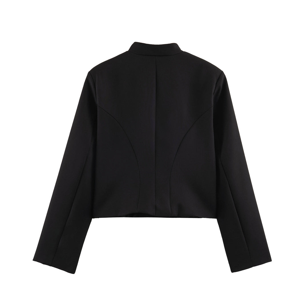 Damen Kurzblazer mit Stehkragen, Zierkordeln und Messingknöpfen Nord Taschen