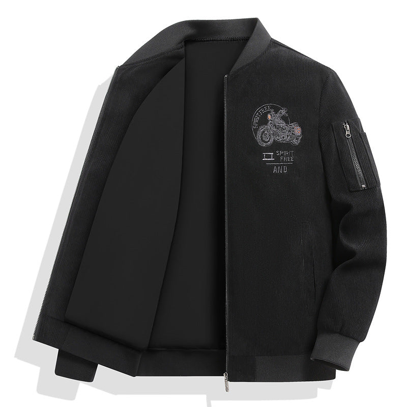 Herren Modische Bomberjacke mit stylischem Motorrad-Design Nord Taschen
