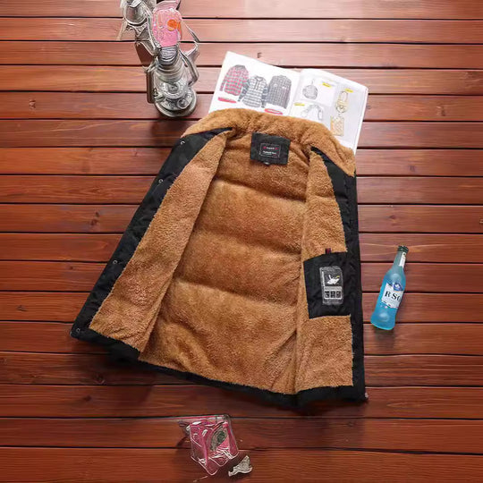 Herren Ärmellose Thermo-Steppweste mit kuscheligem Teddy-Innenfutter und aufgesetzten Klappentaschen Nord Taschen
