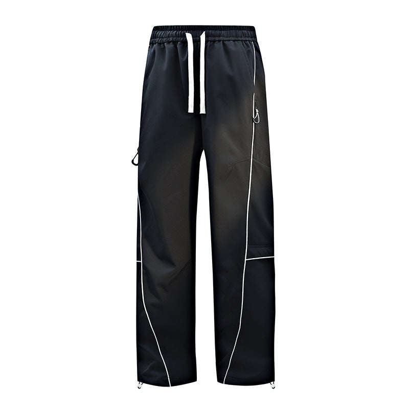 Unisex Wasserabweisende technische Cargo-Hose mit weitem Bein, Reißverschlusstaschen und Kordelzug Nord Taschen