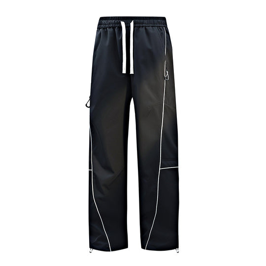 Unisex Wasserabweisende technische Cargo-Hose mit weitem Bein, Reißverschlusstaschen und Kordelzug Nord Taschen