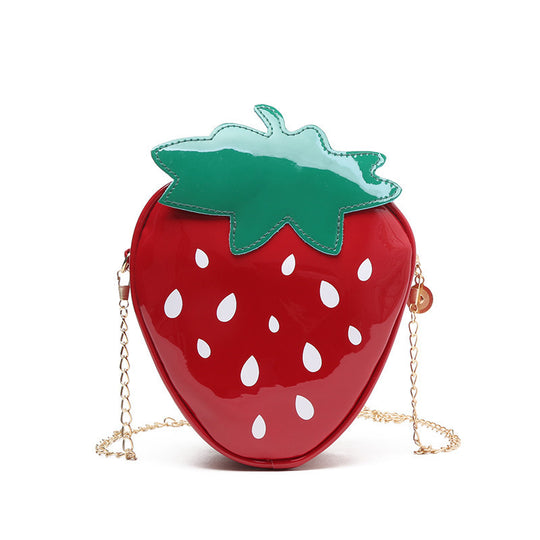 Damen Tasche im fruchtigen Erdbeer-Design mit abnehmbarem Schulterriemen Nord Taschen
