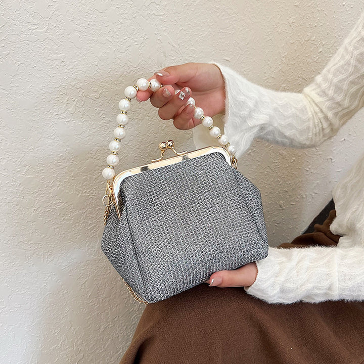 Damen elegante Umhängetasche mit Perlenverzierung Nord Taschen