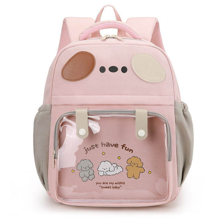 Damen Kinderrucksack mit transparentem Vorderfach und verspieltem Design Nord Taschen