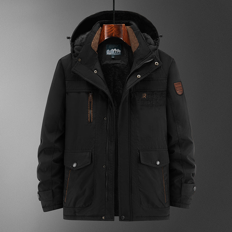 Herren Robuster gefütterter Field-Parka mit Teddyfutter, Kapuze und Multifunktions‑Taschen Nord Taschen