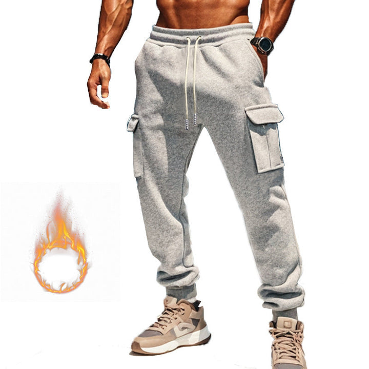 Herren Cargo-Freizeithose mit verstellbarem Bund und funktionalen Taschen