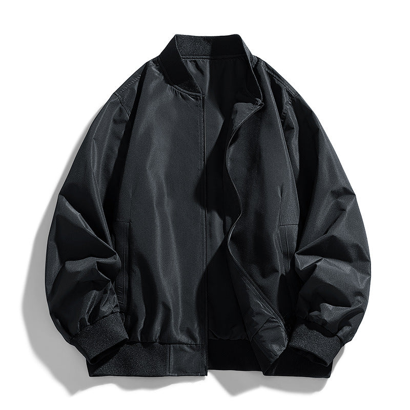 Men's  relaxed-fit zip-front utility jacket with ribbed collar elastic hem Nord Taschen