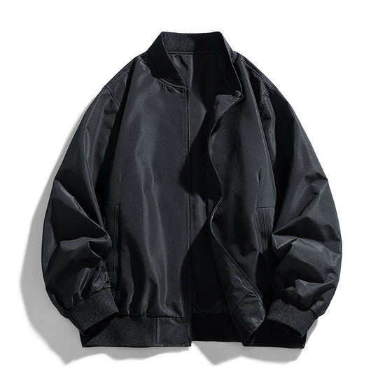 Men's  relaxed-fit zip-front utility jacket with ribbed collar elastic hem Nord Taschen