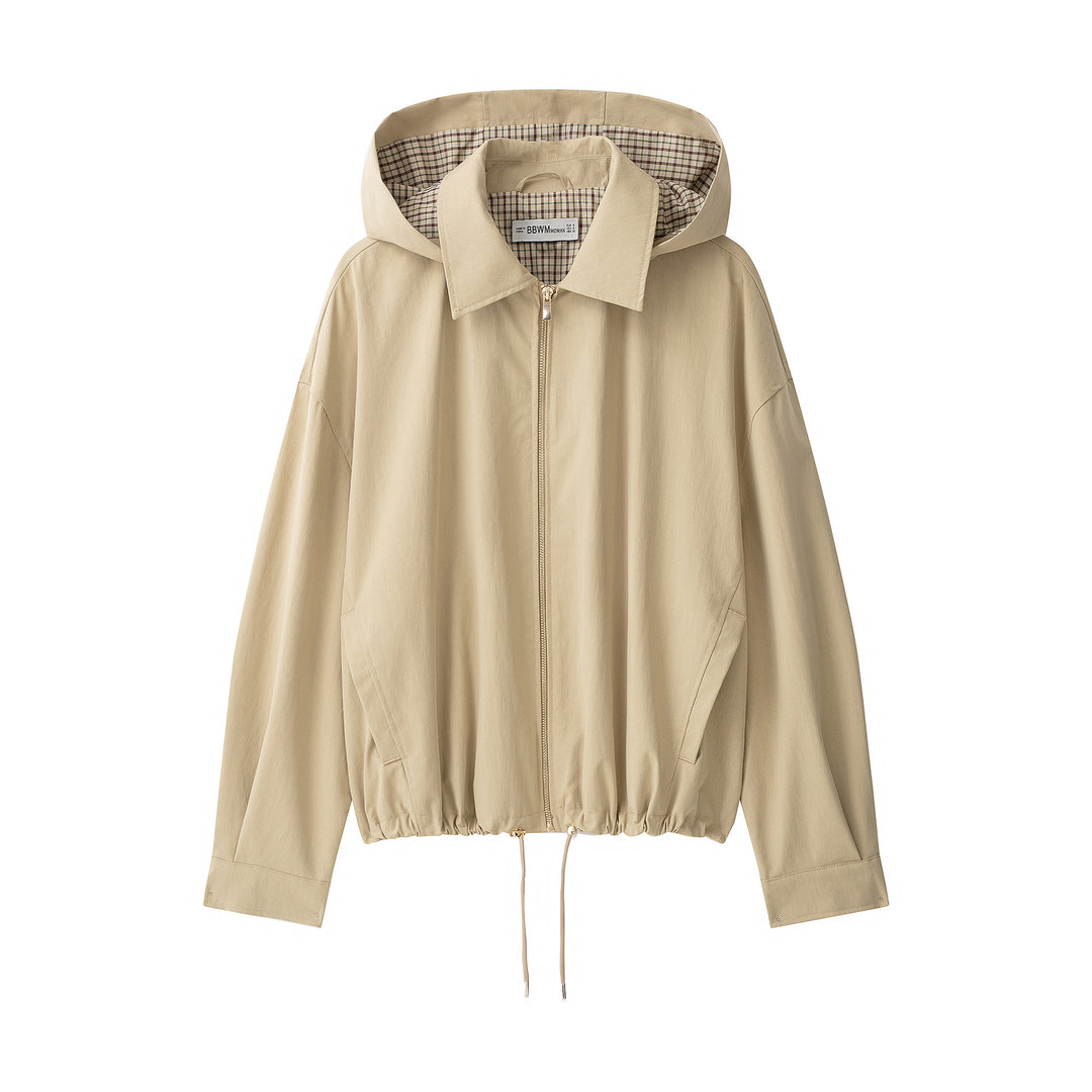 Damen Leichte wattierte Windjacke mit Stehkragen und Polka‑Dot‑Print Nord Taschen