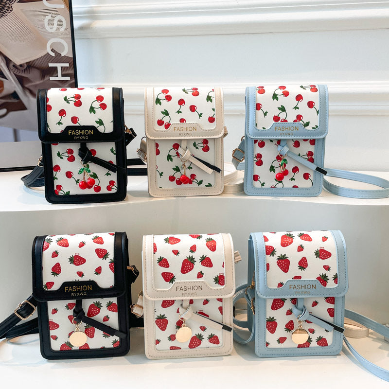 Damen Mini-Crossbody-Tasche mit fruchtigem Kirschmotiv Nord Taschen