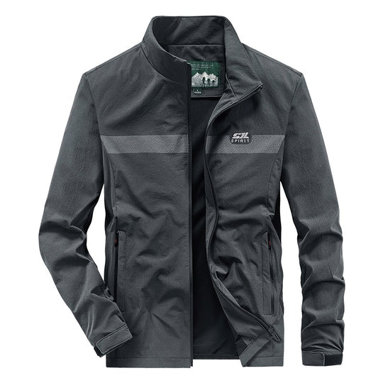 Herren Softshell‑Outdoorjacke mit Stehkragen, wind‑ und wasserabweisender Membran & reflektierendem Bruststreifen Nord Taschen