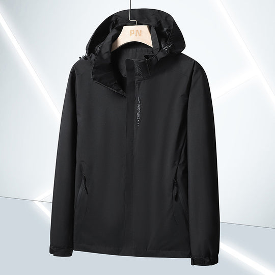 Herren Leichte Softshell-Funktionsjacke mit atmungsaktivem Meshfutter und verstellbarer Kapuze Nord Taschen