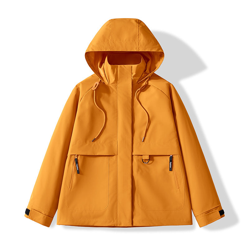 Herren Minimalistische Funktions-Kapuzenjacke mit verdeckten Reißverschlusstaschen & Kordelzug Nord Taschen