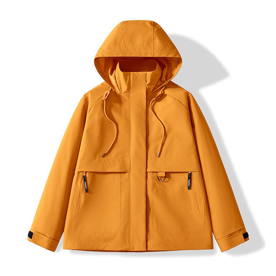 Herren Minimalistische Funktions-Kapuzenjacke mit verdeckten Reißverschlusstaschen & Kordelzug Nord Taschen