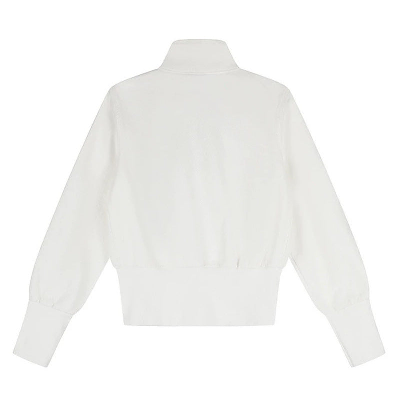 Damen Military-inspirierte Bomberjacke mit Stehkragen und Zierknopfleisten Nord Taschen