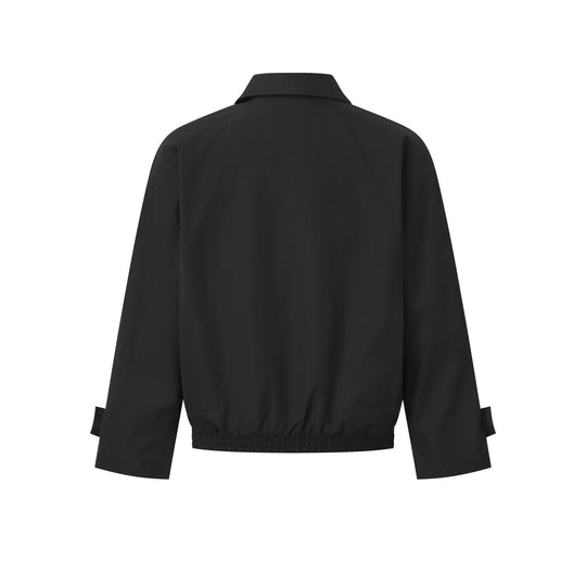 Damen Kurze Bomberjacke im Blouson‑Schnitt mit verdeckter Knopfleiste und elastischem Saum Nord Taschen