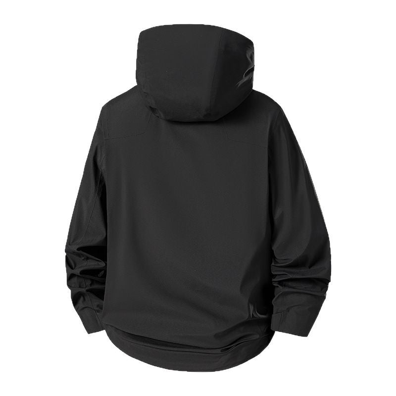 Damen Wasserabweisende atmungsaktive Kapuzenjacke mit verstellbaren Bündchen Nord Taschen