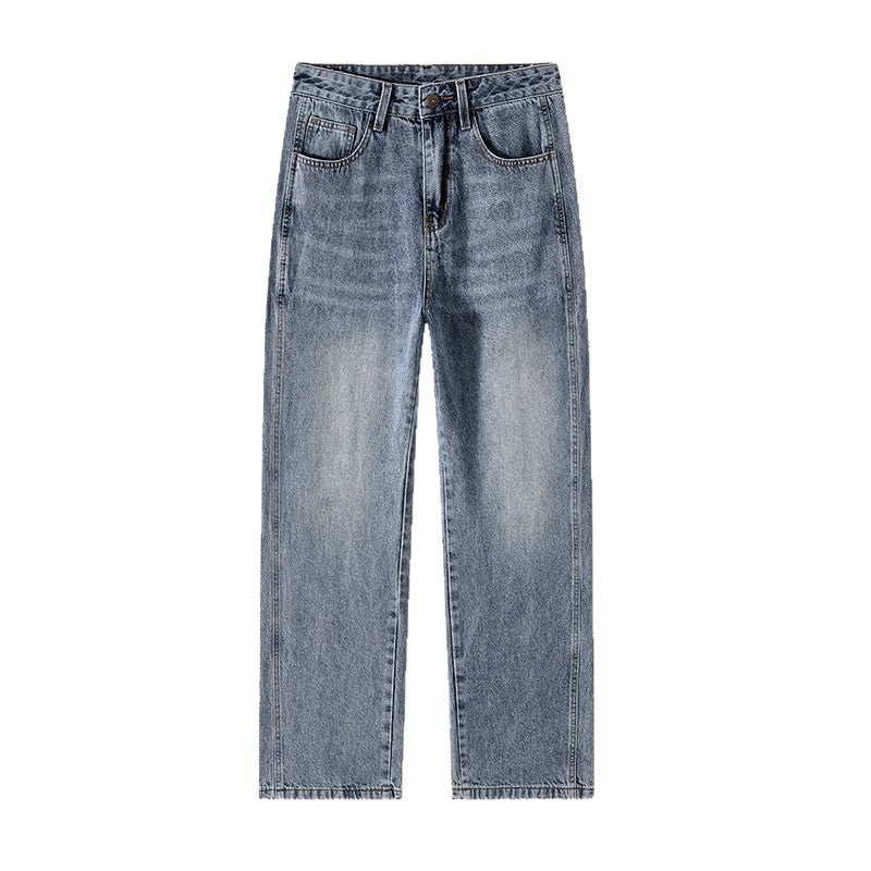 Herren Weite Baggy-Jeans im Used-Look mit Relaxed‑Sitz und geradem Bein Nord Taschen