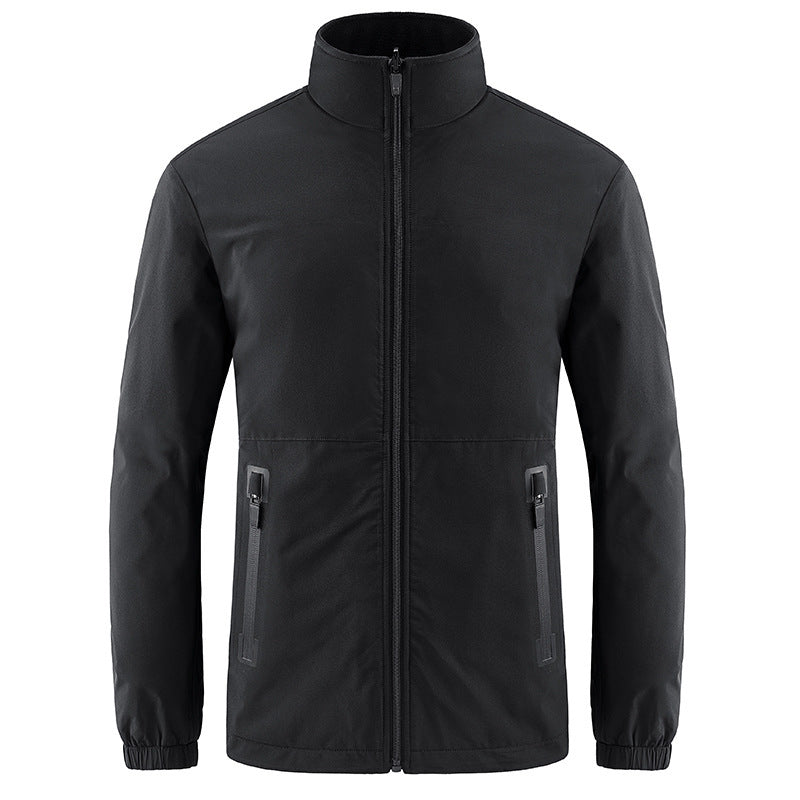 Herren leichte wasserabweisende Softshelljacke mit Stehkragen, verdecktem Reißverschluss und elastischen Bündchen Nord Taschen