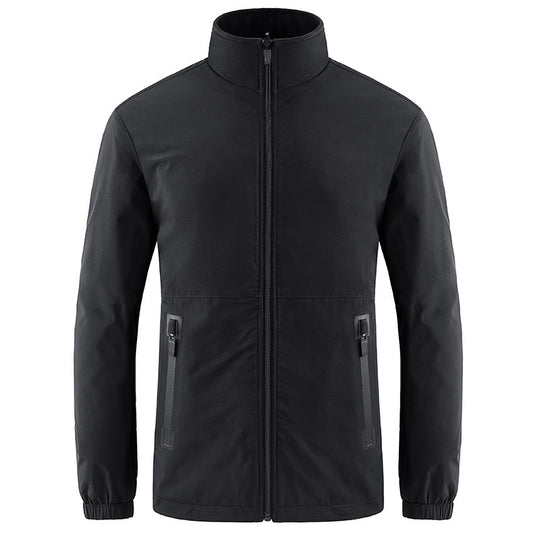 Herren leichte wasserabweisende Softshelljacke mit Stehkragen, verdecktem Reißverschluss und elastischen Bündchen Nord Taschen
