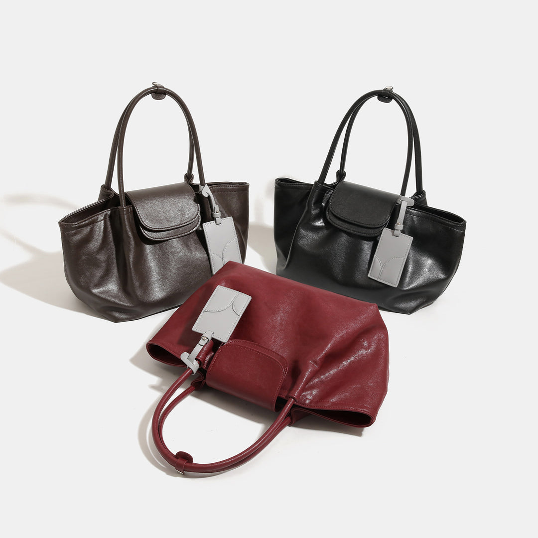 Damen Shopper-Tasche aus hochwertigem Kunstleder mit elegantem Magnetverschluss Nord Taschen
