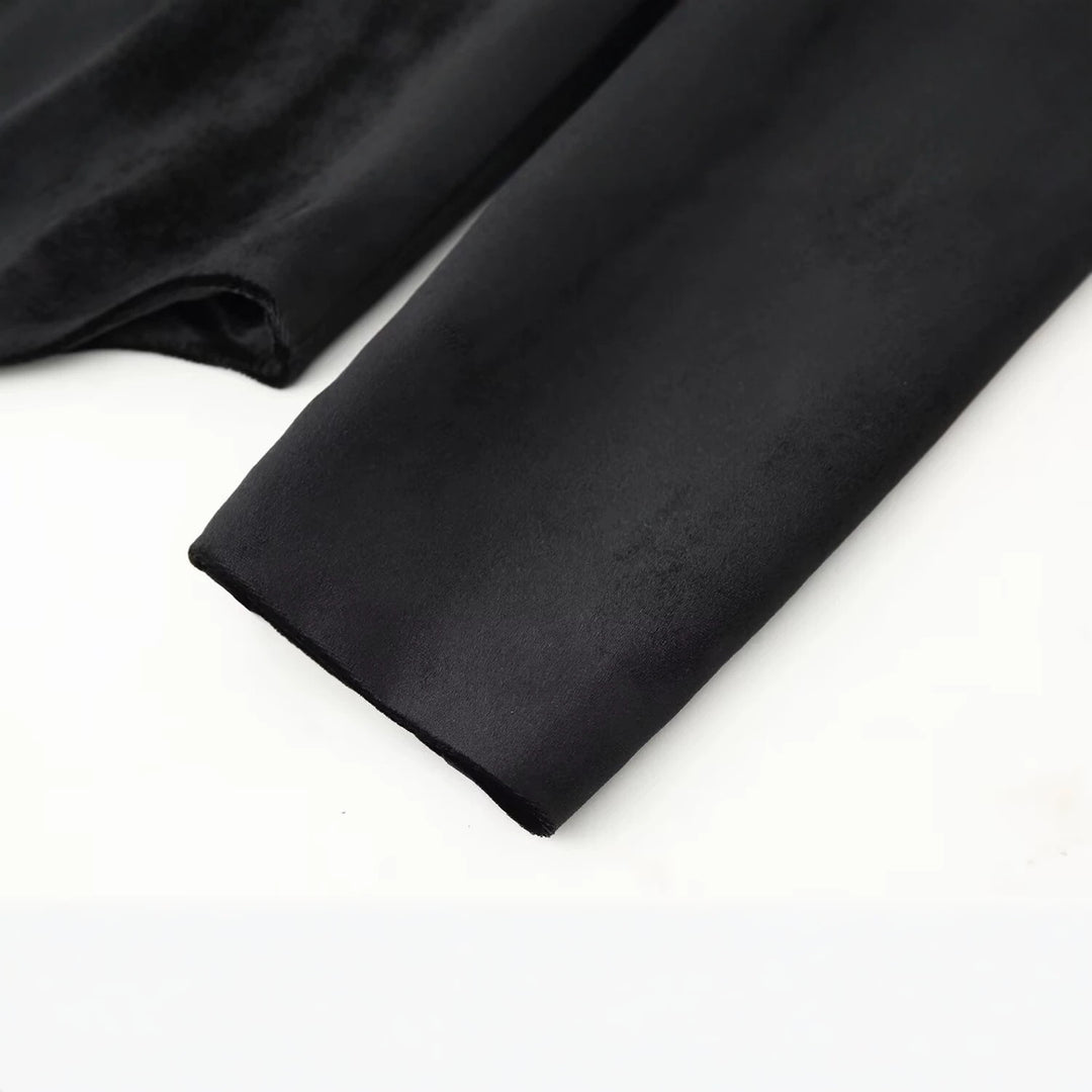 Damen Asymmetrische Kurzjacke mit Stehkragen, Kordelverschlüssen und Quasten-Saum Nord Taschen
