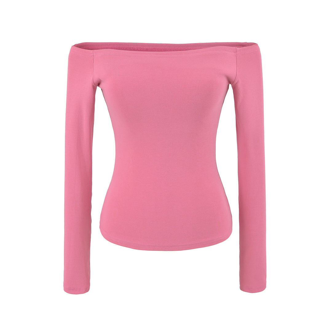 Damen Enganliegendes Off-Shoulder Longsleeve aus Stretch-Jersey Nord Taschen