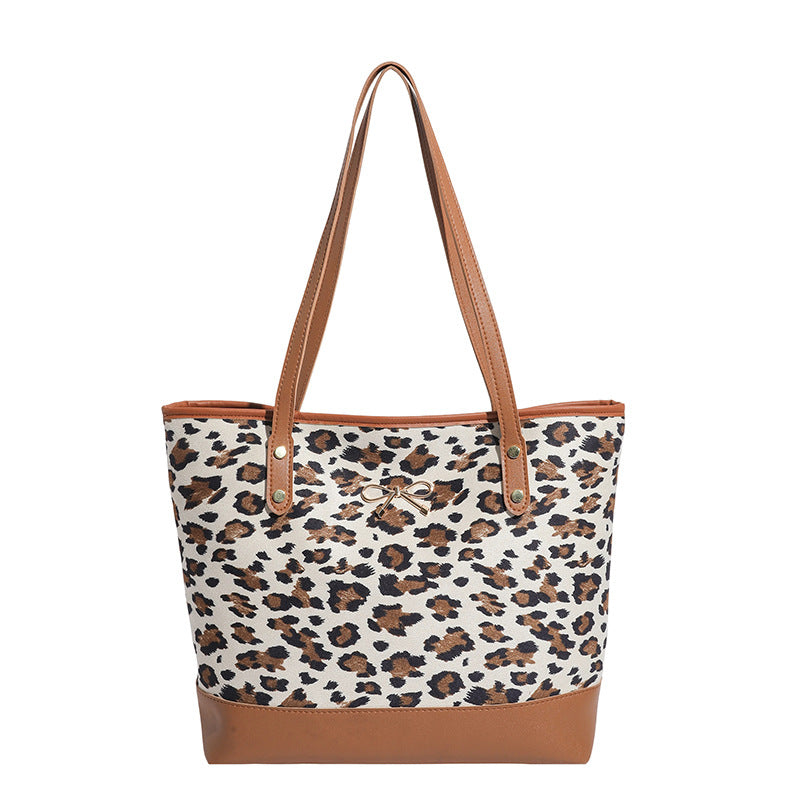 Damen Shopper-Tasche mit elegantem Leopardenmuster und praktischen Tragegriffen Nord Taschen