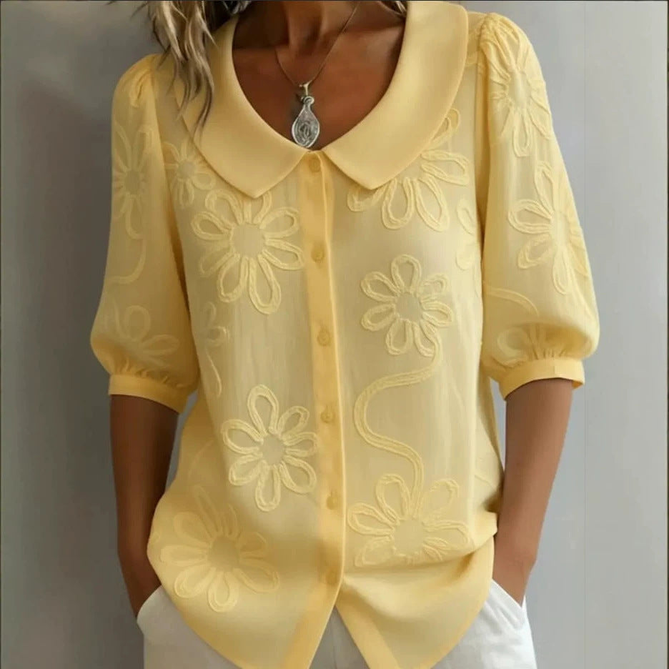 Damen Bluse mit floralem Muster Nord Taschen