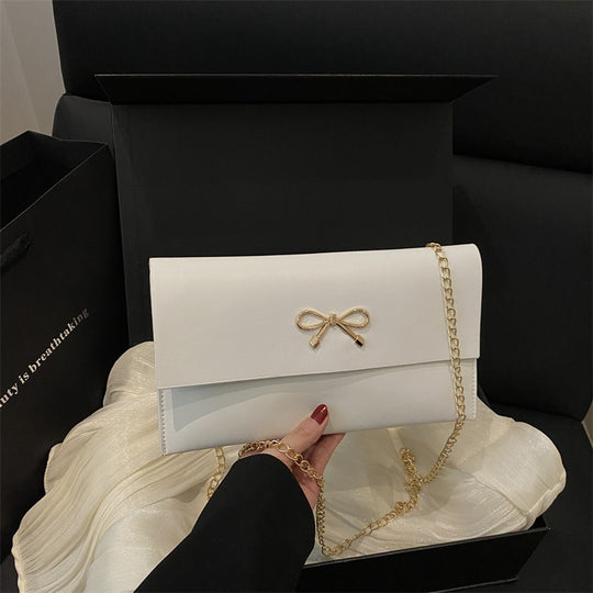Damen elegante Clutch im minimalistischen Design mit goldenen Akzenten Nord Taschen