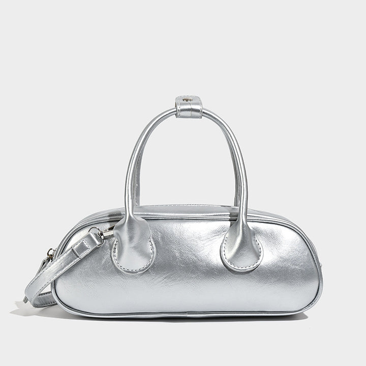 Damen modische Handtasche mit metallisch glänzender Oberfläche Nord Taschen