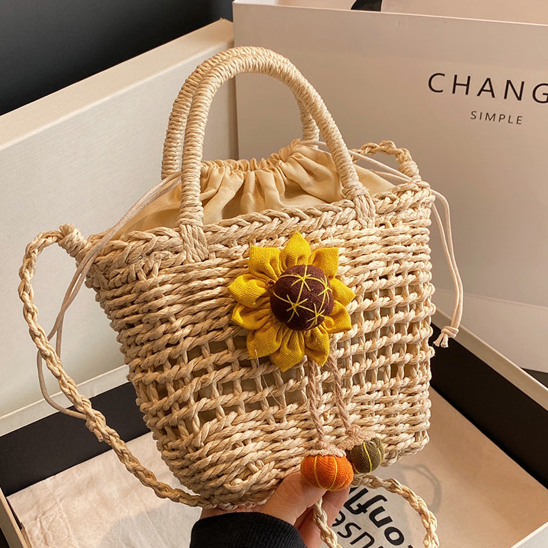 Damen Jute-Tasche mit verspieltem Kirschmuster und handgefertigten Details Nord Taschen