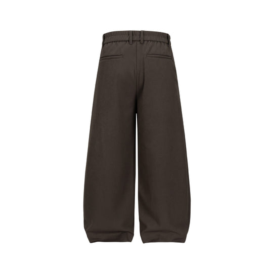 Damen Weite Plissee-Hose mit hoher Taille und elastischem Rückbund Nord Taschen