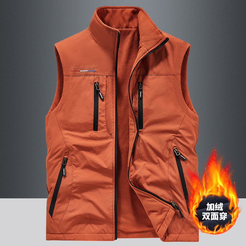 Herren Outdoor-Utility-Anglerweste mit atmungsaktivem Meshrücken und multifunktionalen Taschen Nord Taschen